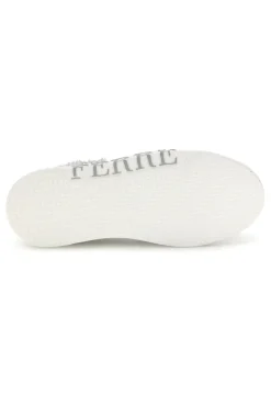 Sneakers bianche con applicazioni floreali Ferre F760