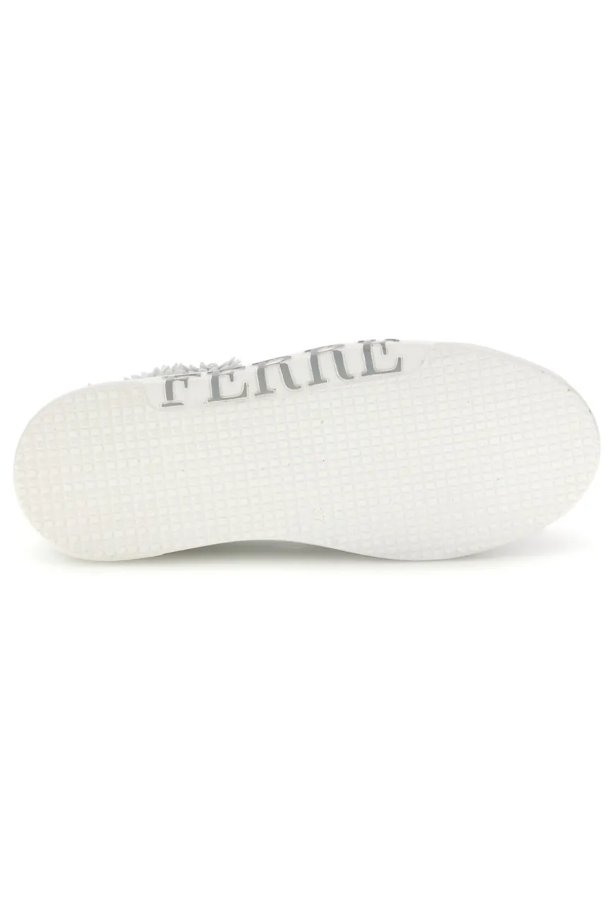 Sneakers bianche con applicazioni floreali Ferre F760