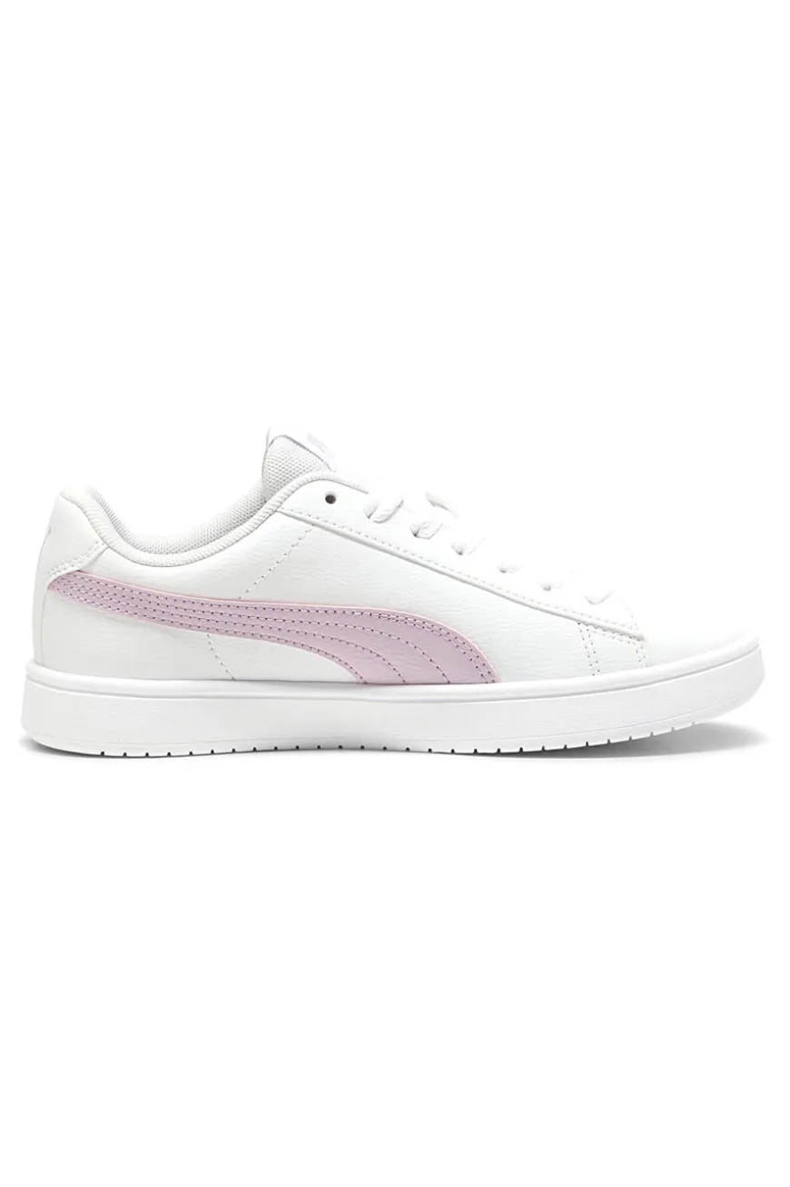Sneakers Bianche con Banda Rosa Puma Rickie Classic JR