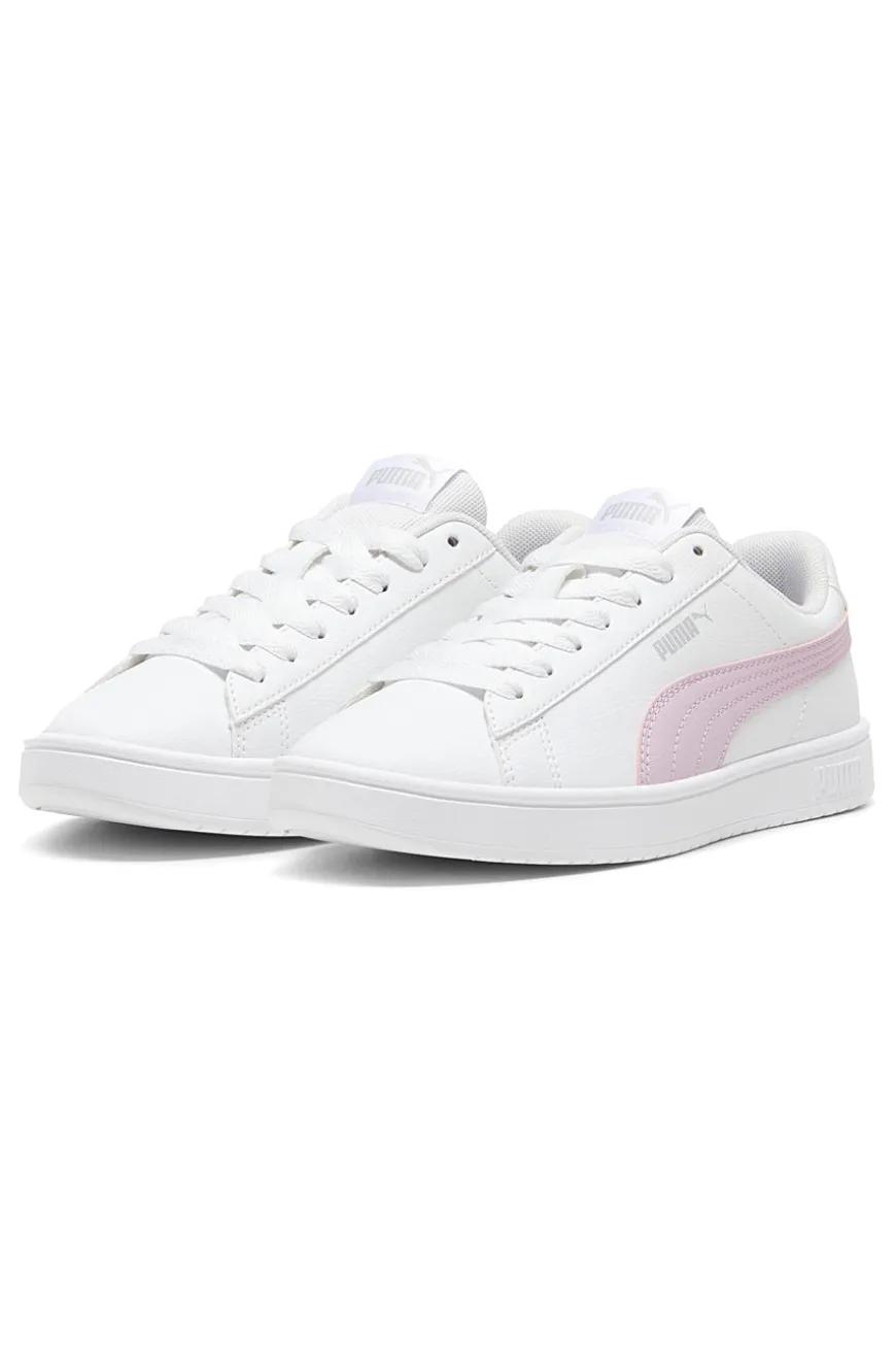 Sneakers Bianche con Banda Rosa Puma Rickie Classic JR