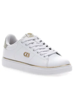 Sneakers Bianche con Bordo Dorato COTTON BELT GTZ 2.0