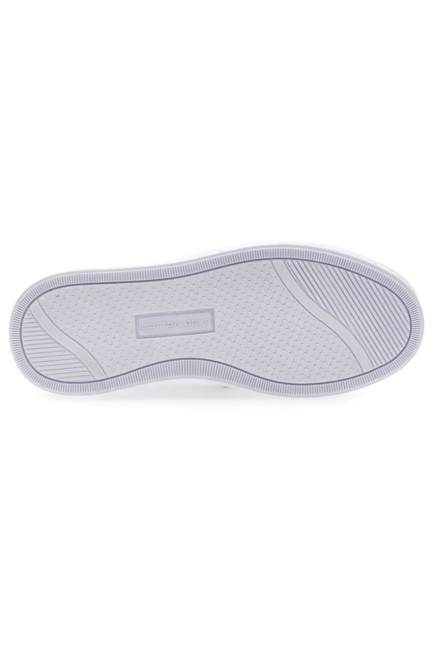 Sneakers Bianche con Dettagli Argentati COTTON BELT ANNUNZIATA LTH