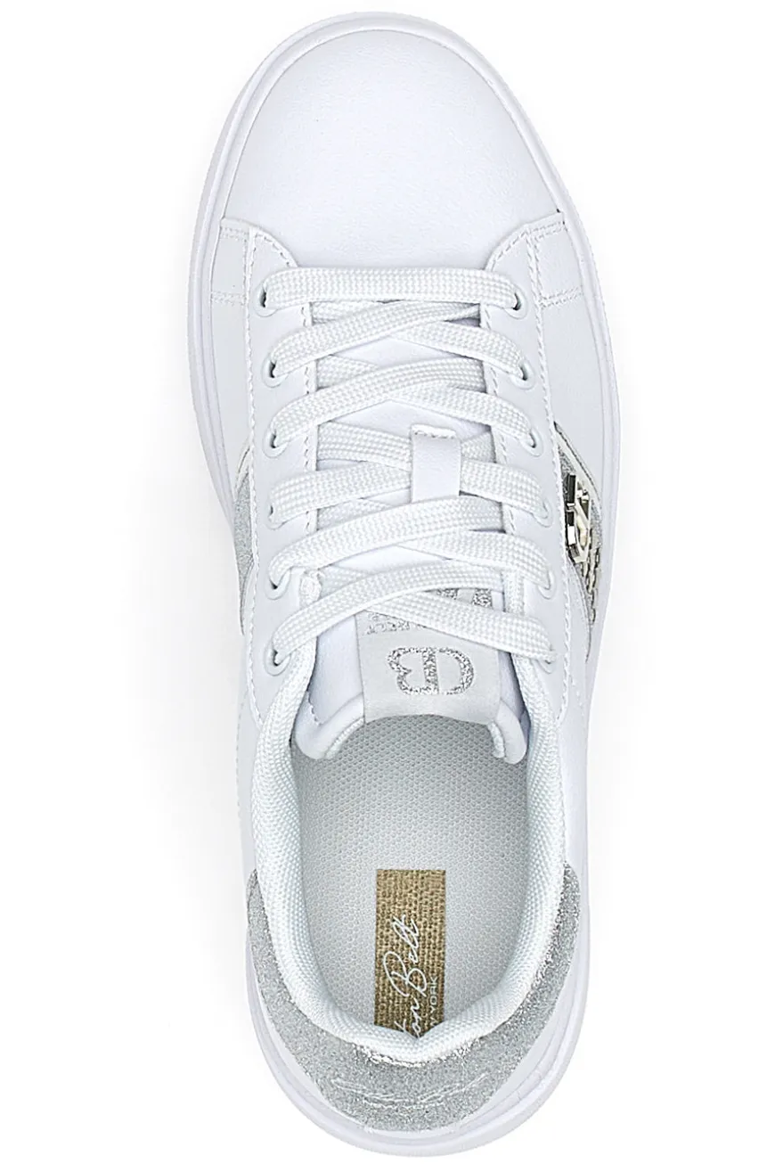 Sneakers Bianche con Dettagli Argentati COTTON BELT ANNUNZIATA LTH