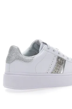 Sneakers Bianche con Dettagli Argentati COTTON BELT ANNUNZIATA LTH