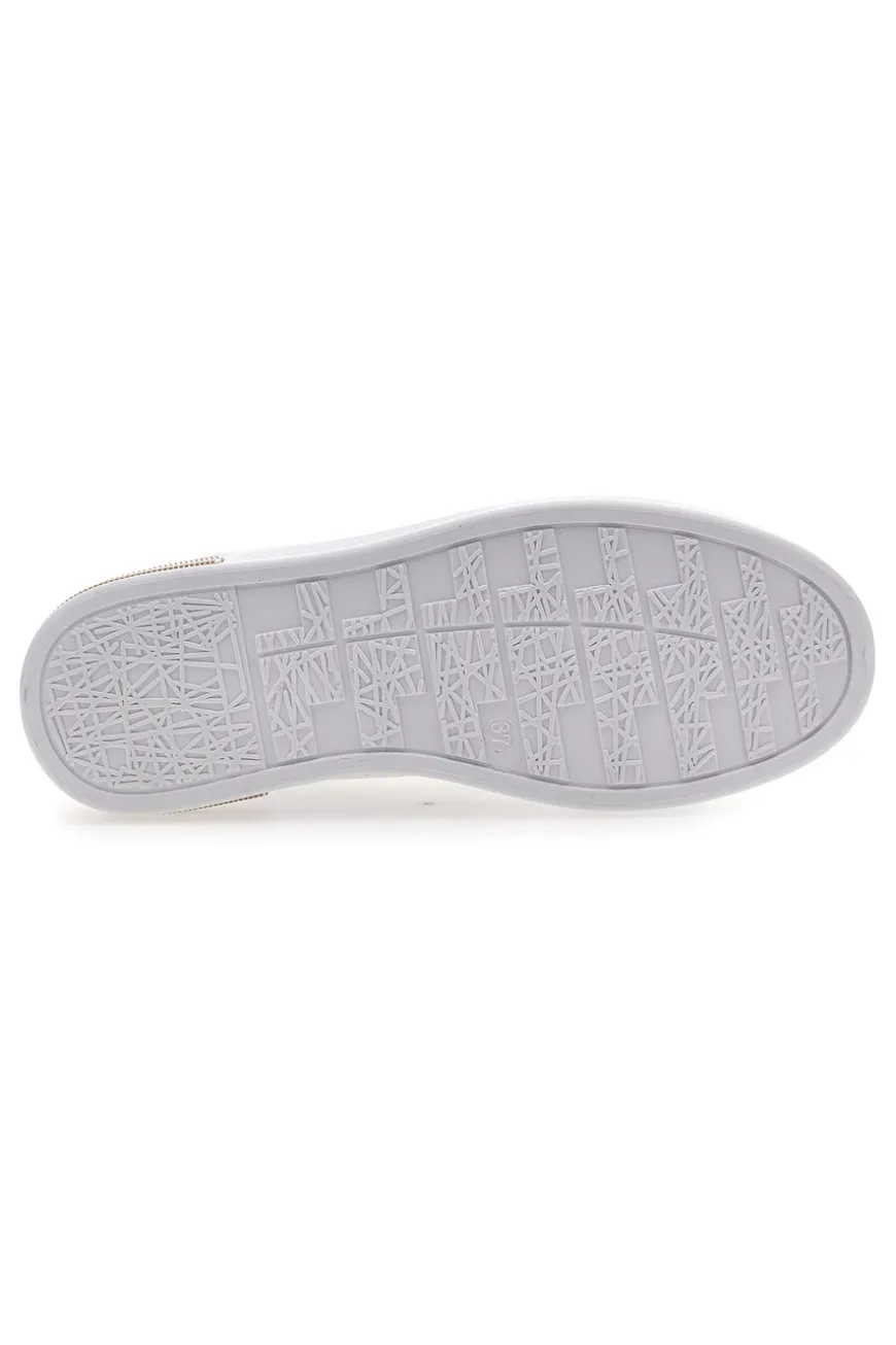 Sneakers Bianche Con Dettagli Leopardati Prima Riga 435