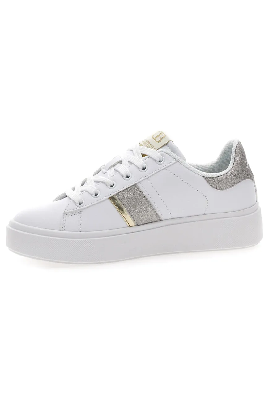 Sneakers Bianche con Dettagli Dorati COTTON BELT ANNUNZIATA LTH