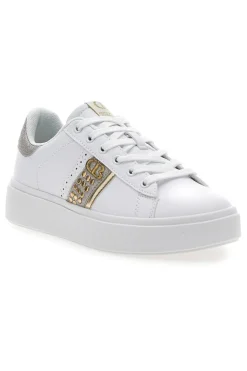 Sneakers Bianche con Dettagli Dorati COTTON BELT ANNUNZIATA LTH