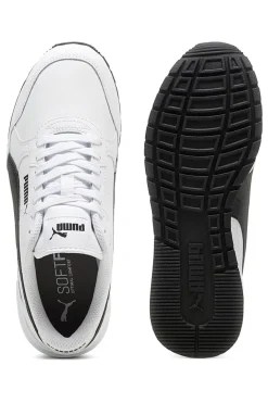 Sneakers bianche con dettagli neri e soletta SoftFoam+ Puma ST Runner v4 L Jr