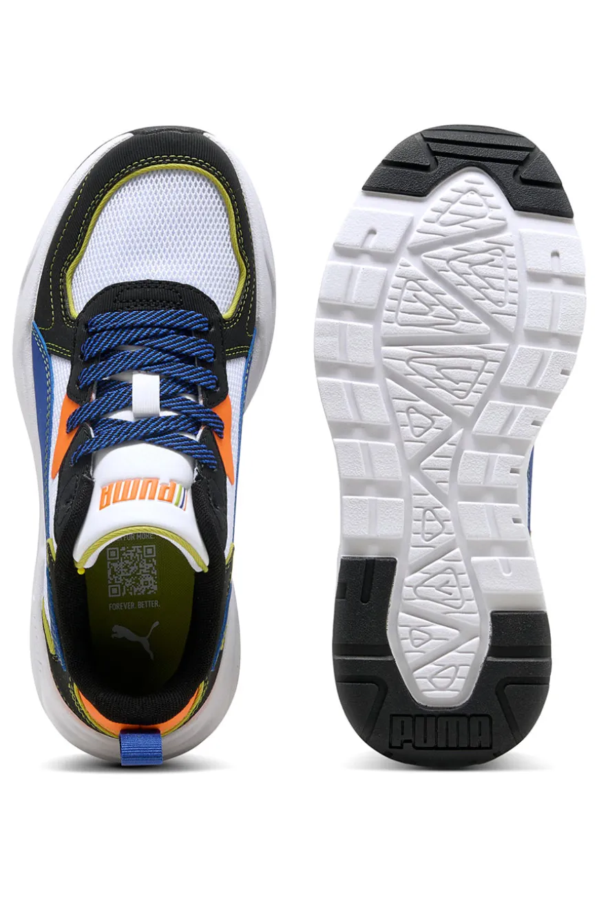 Sneakers Bianche con Dettagli Blu e Arancione PUMA TRINITY LITE STARBLITZ JR