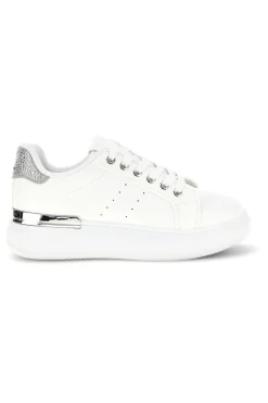 Sneakers bianche con dettagli argento Cafè Cost 45JH07267
