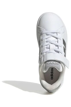 Sneakers bianche con dettagli metallizzati e chiusura a strappo Adidas GRAND COURT 3.0 EL C