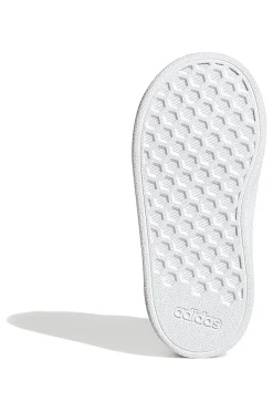 Sneakers bianche con dettagli iridescenti e doppio strappo Adidas Grand Court 2 CF I
