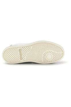 Sneakers bianche con dettagli verdi in pelle Reebok Court clean