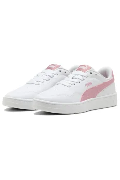 Sneakers bianche con dettagli rosa Puma Court Lally JR