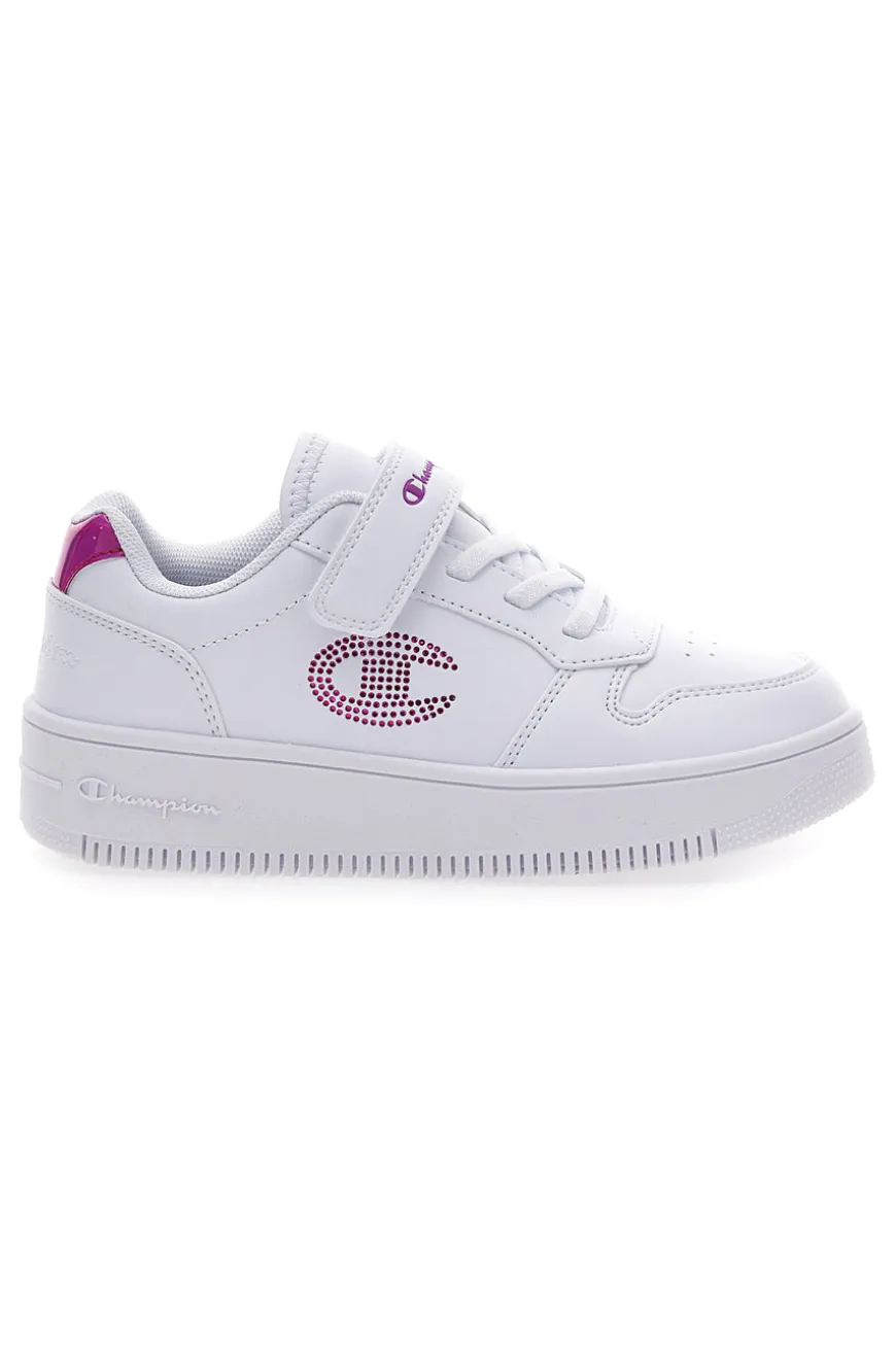 Sneakers Bianche con dettagli Rosa CHAMPION RD18 PLATFORM GLITTER G PS