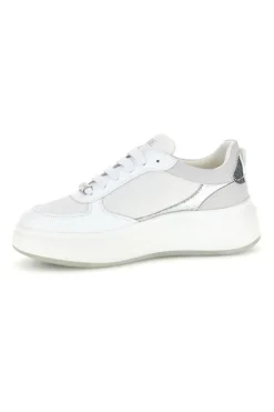 Sneakers bianche con dettagli argento Ferre F750