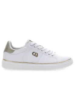 Sneakers bianche con dettagli dorati Cotton belt GTZ 2.0