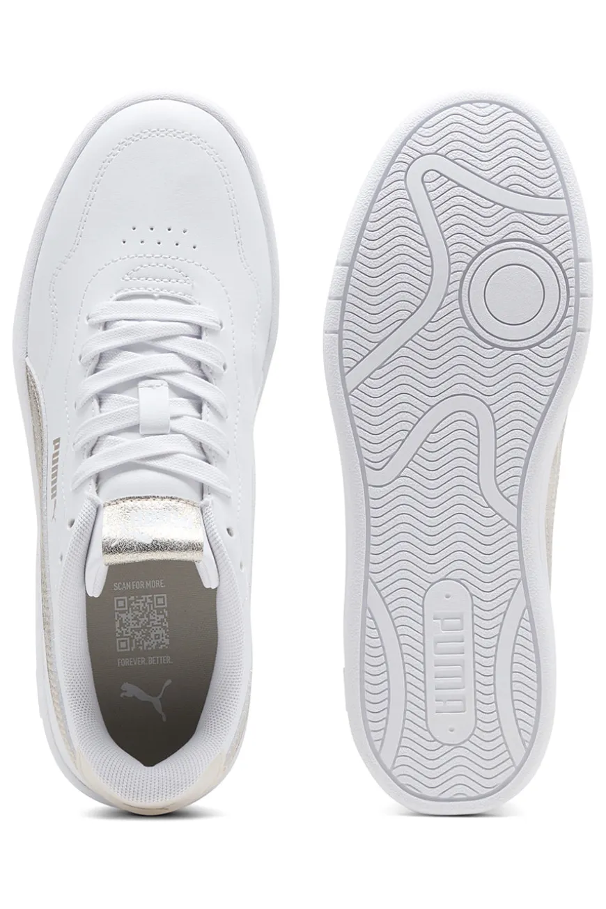 Sneakers bianche con dettagli oro Puma Court Lally Metallic Whisper
