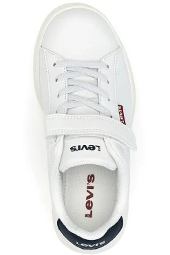 Sneakers bianche con dettaglio blu navy Levi's Bell JR