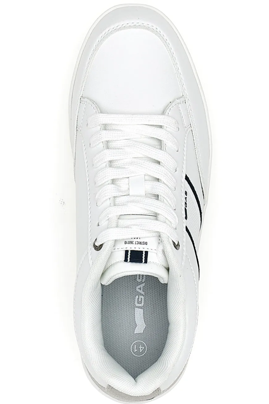 Sneakers bianche con dettagli grigio e nero Gas Amburgo Ltx