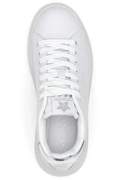 Sneakers bianche con dettagli argentati Cotton belt LONDON 3.0