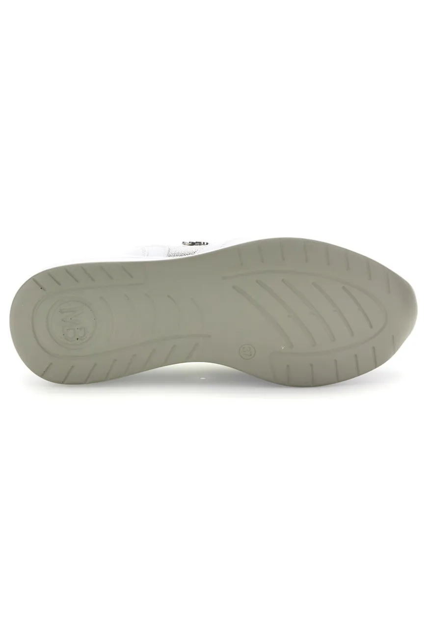Sneakers bianche con dettagli silver Mariella Burani 52100C1441