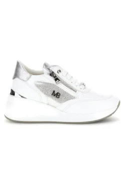 Sneakers bianche con dettagli silver Mariella Burani 52100C1441