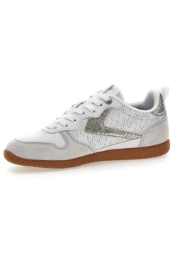Sneakers bianche con dettagli metallizzati Cotton belt FROST LTH-METAL