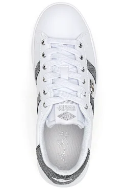 Sneakers bianche con dettagli glitterati Cotton belt YARD METAL