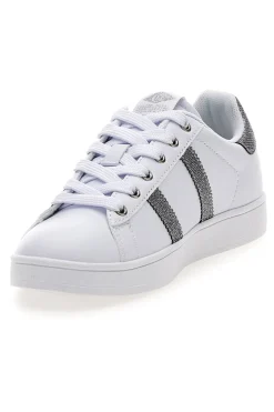 Sneakers bianche con dettagli glitterati Cotton belt YARD METAL