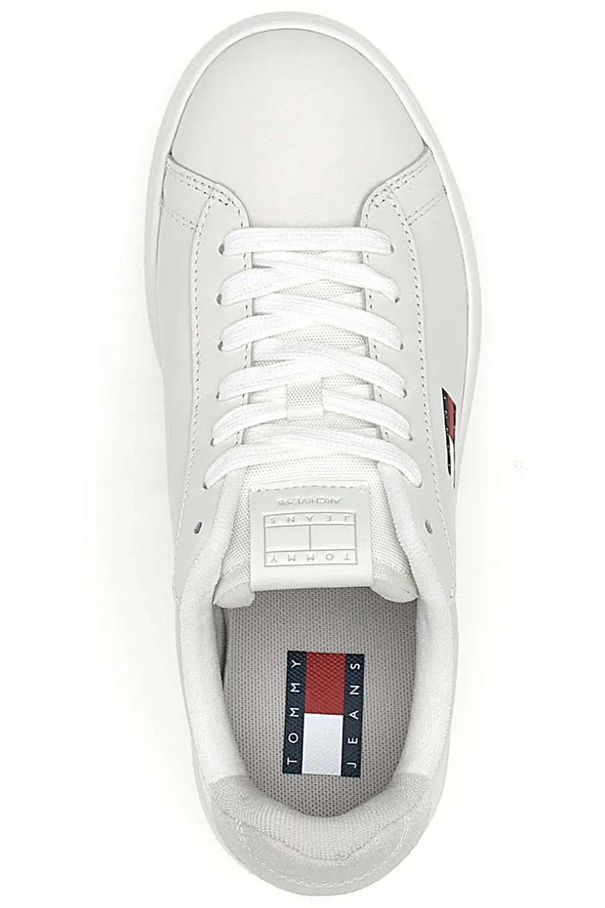 Sneakers bianche con dettagli grigi in pelle Tommy jeans Archive ’98