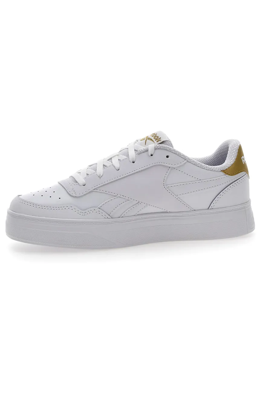 Sneakers Bianche Con Dettagli Oro Reebok Court Advance Bold