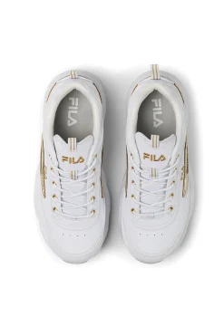 Sneakers bianche con dettagli oro e suola chunky Fila FFW0586