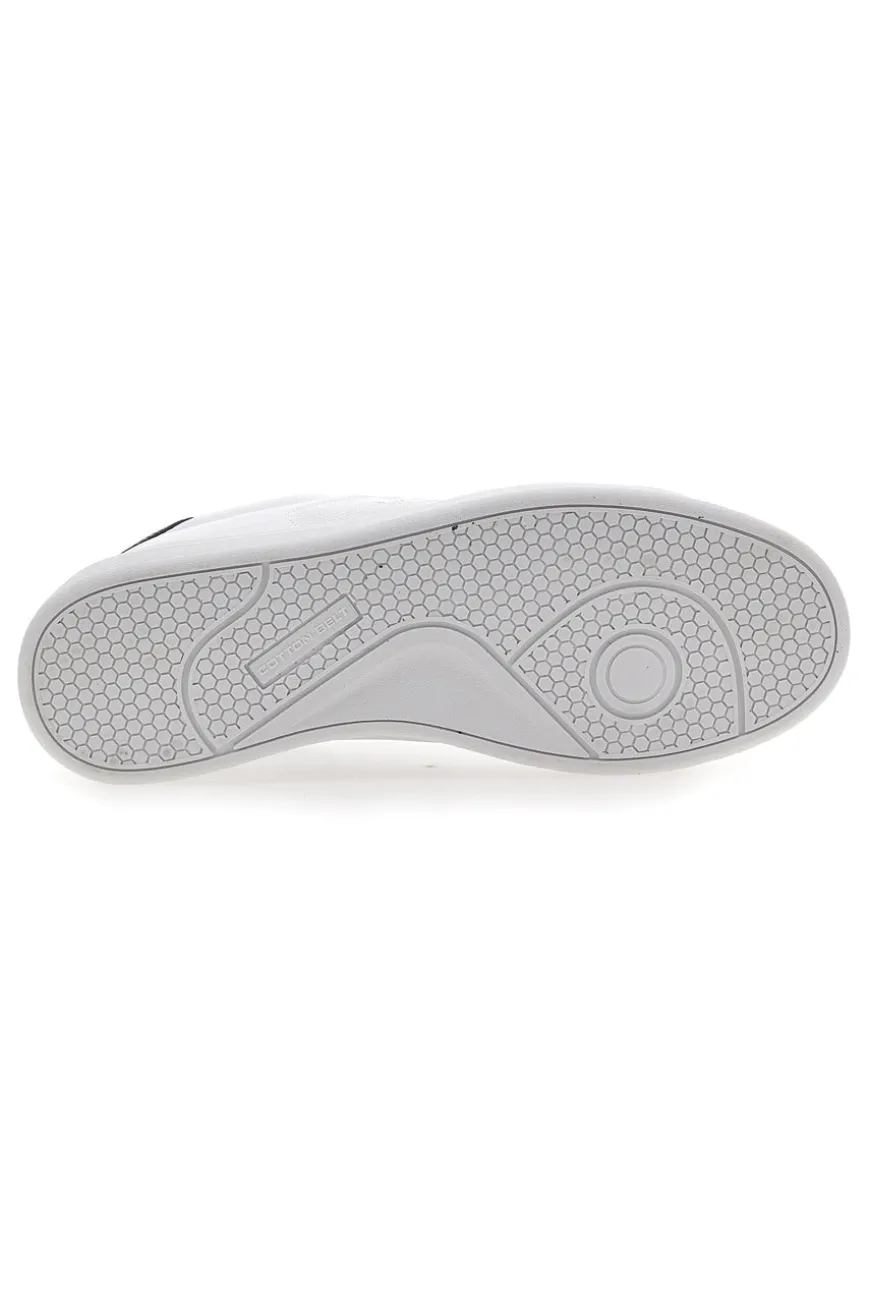 Sneakers Bianche con Dettaglio Nero COTTON BELT CBM424A54