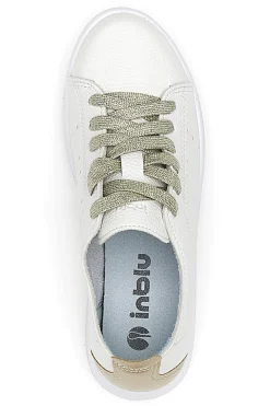 Sneakers Bianche con Lacci Platino INBLU 51 WG