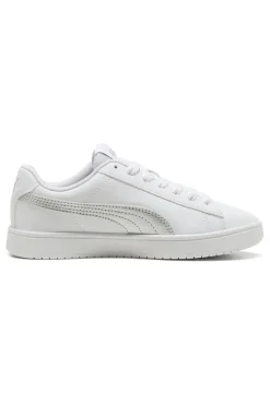 Sneakers Bianche con Logo Argento PUMA RICKIE CLASSIC JR