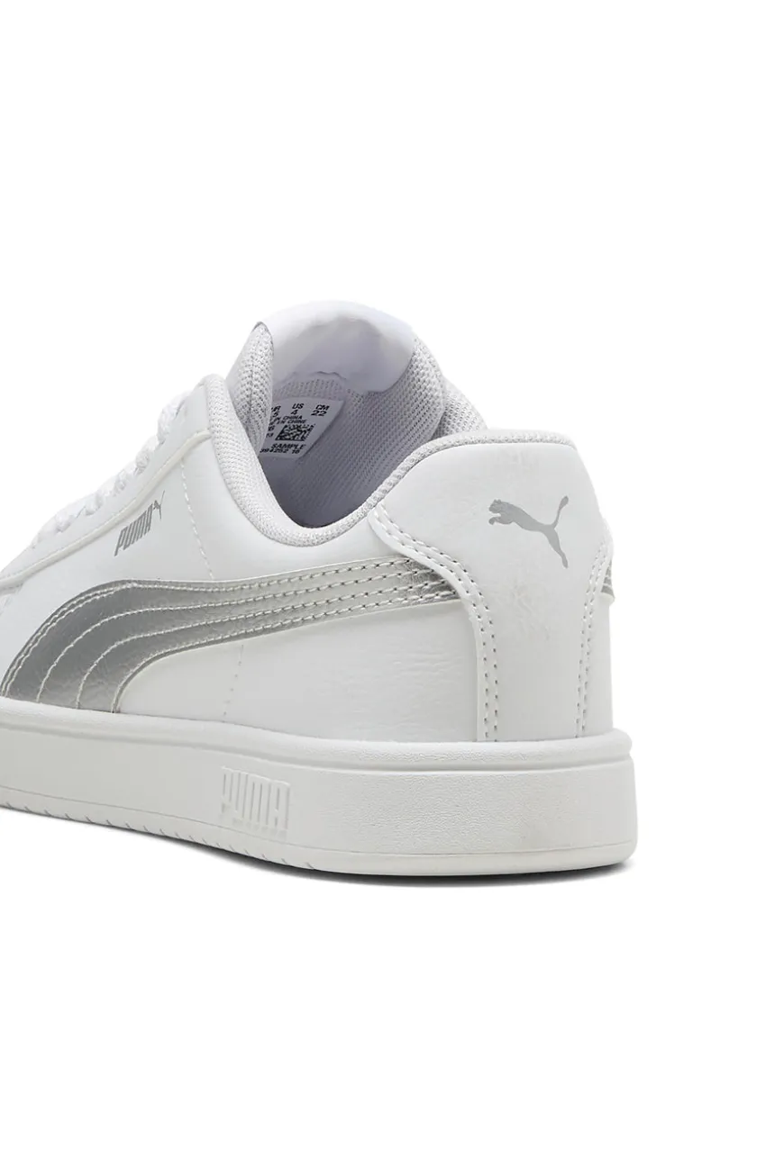 Sneakers Bianche con Logo Argento PUMA RICKIE CLASSIC JR