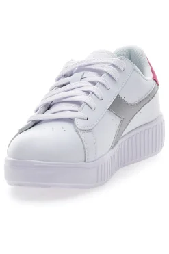 Sneakers Bianche con Logo Argento DIADORA GAME STEP METAL GS