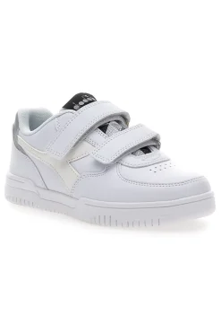 Sneakers Bianche con Logo Argento e Strappi DIADORA RAPTOR LOW SPOTTED PS