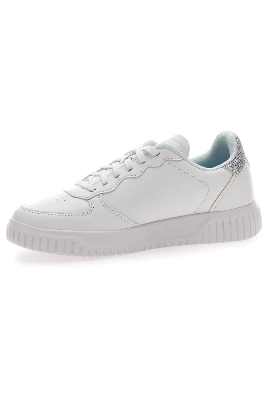 Sneakers Bianche con Logo Glitter Lotto Venus 1 AMF III GLI