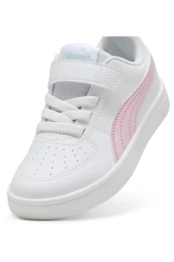 Sneakers Bianche con Logo Laterale Rosa e Velcro Puma RICKIE AC+PS