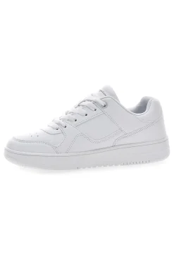 Sneakers Bianche con Logo Laterale Argento CHAMPION RD18 LOW G GS