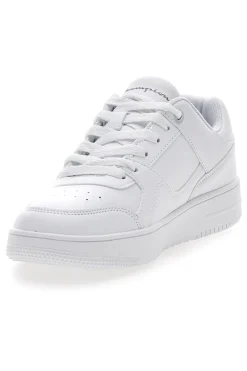 Sneakers Bianche con Logo Laterale Argento CHAMPION RD18 LOW G GS