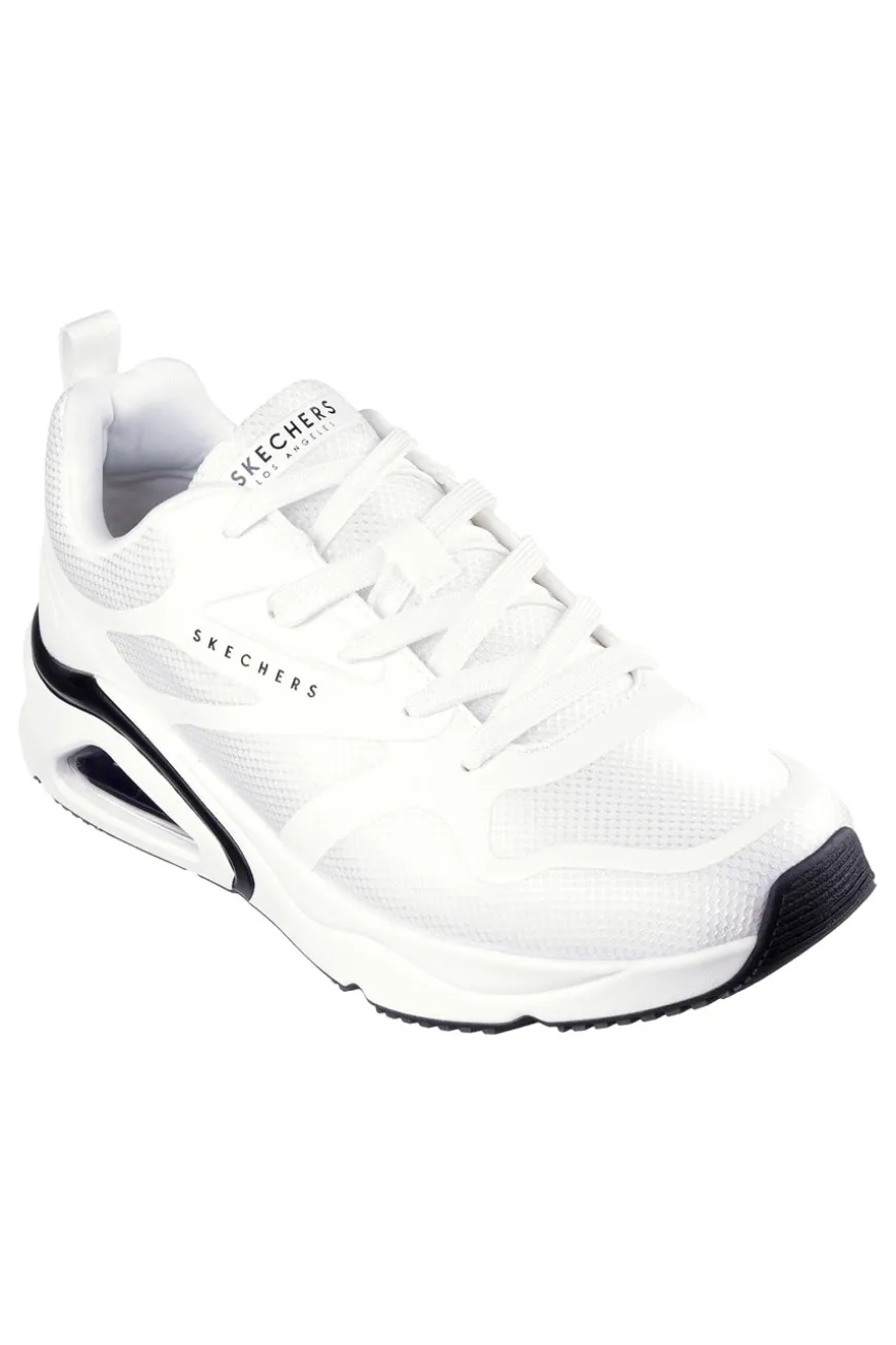Sneakers Bianche con Soletta Air Cooled Memory Foam SKECHERS Tres-Air Uno - Revolution-Airy