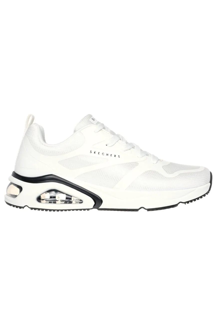 Sneakers Bianche con Soletta Air Cooled Memory Foam SKECHERS Tres-Air Uno - Revolution-Airy