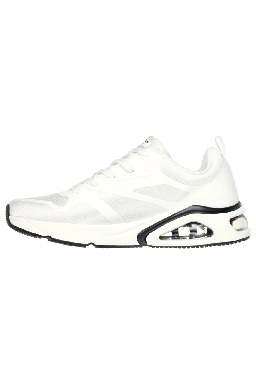 Sneakers Bianche con Soletta Air Cooled Memory Foam SKECHERS Tres-Air Uno - Revolution-Airy