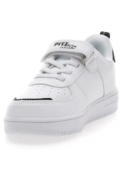 Sneakers bianche con stampa colorata Pitt Kids K22355
