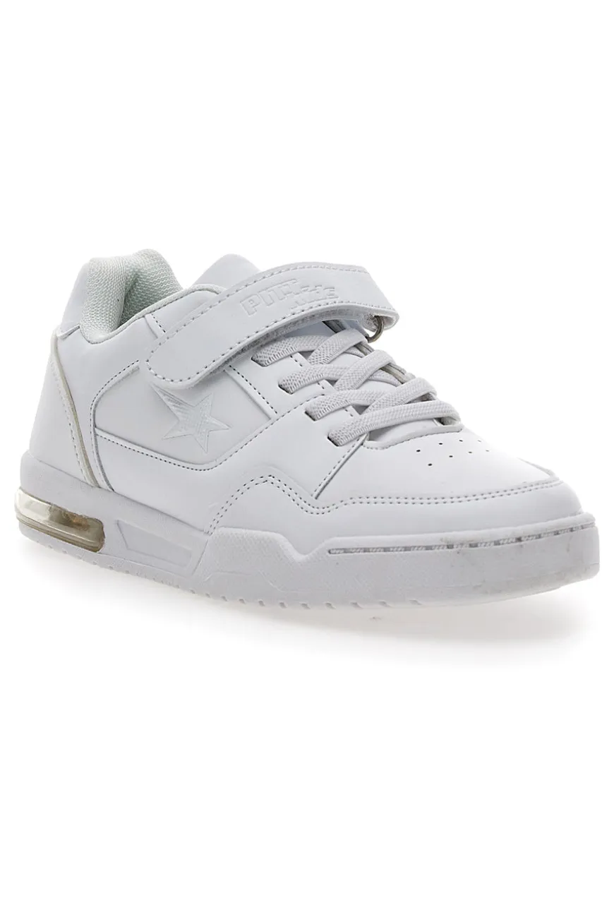 Sneakers bianche con Strappo in Velcro Pitt Kids K22322