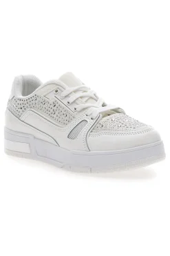Sneakers Bianche con Strass Me & Me 820