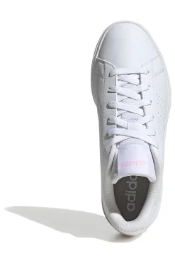 Sneakers bianche con strisce traforate in materiale riciclato Adidas Advantage Base 2